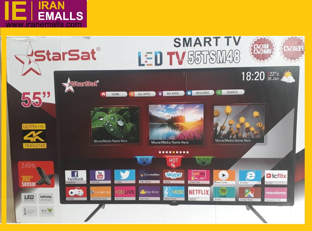 تلویزیون 55 اینچ 4کی با سیستم عامل اندروید UHD استارست Star Sat 55TSM48 با کنترل جادویی